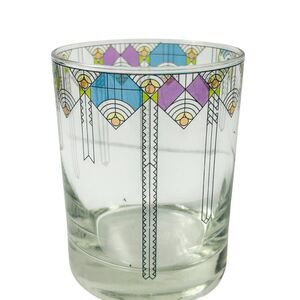 Frank Lloyd Wright April Showers Double Old Fashioned Glass Small Flaw